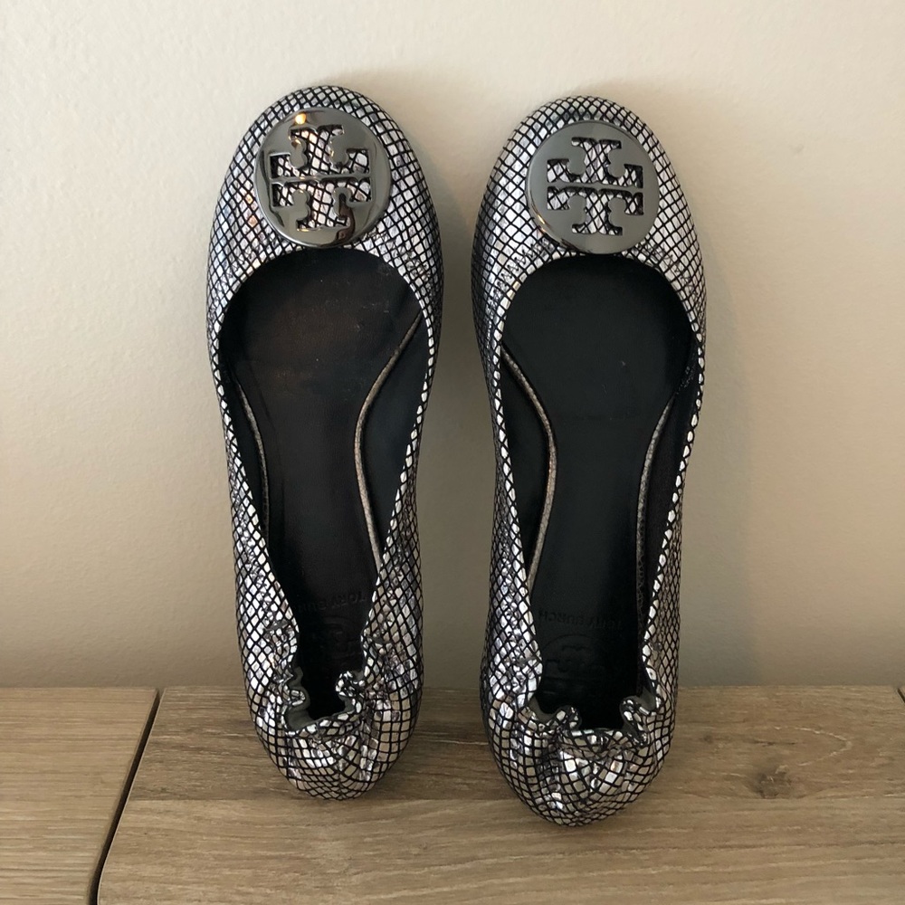 Tory Burch Reva metallic flats, barely worn!
